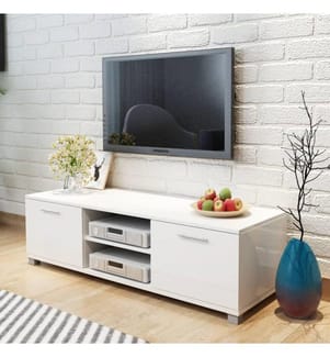 TV-Schrank Hochglanz-Weiss 120x40,5x35 cm