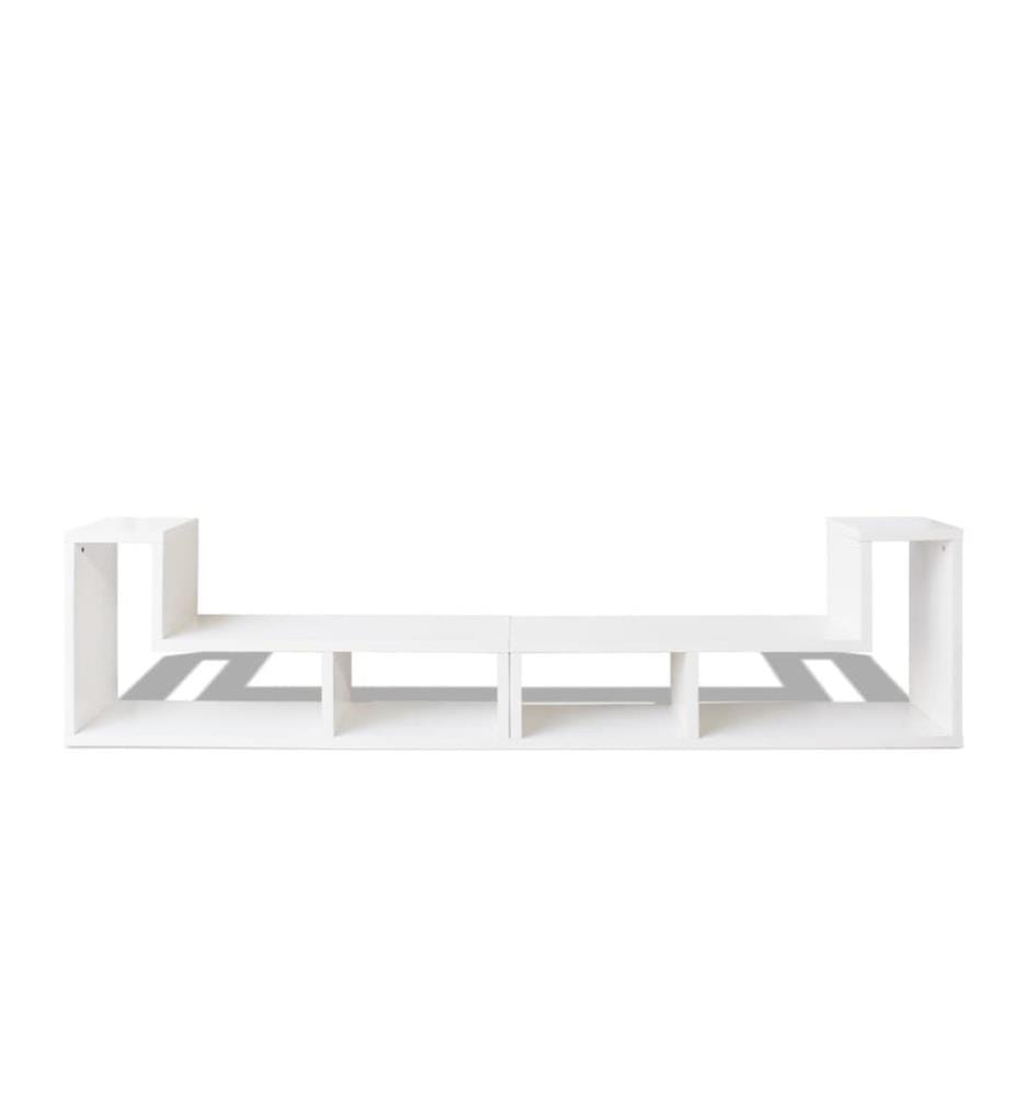 Fernsehschrank doppelt L-förmig Weiss