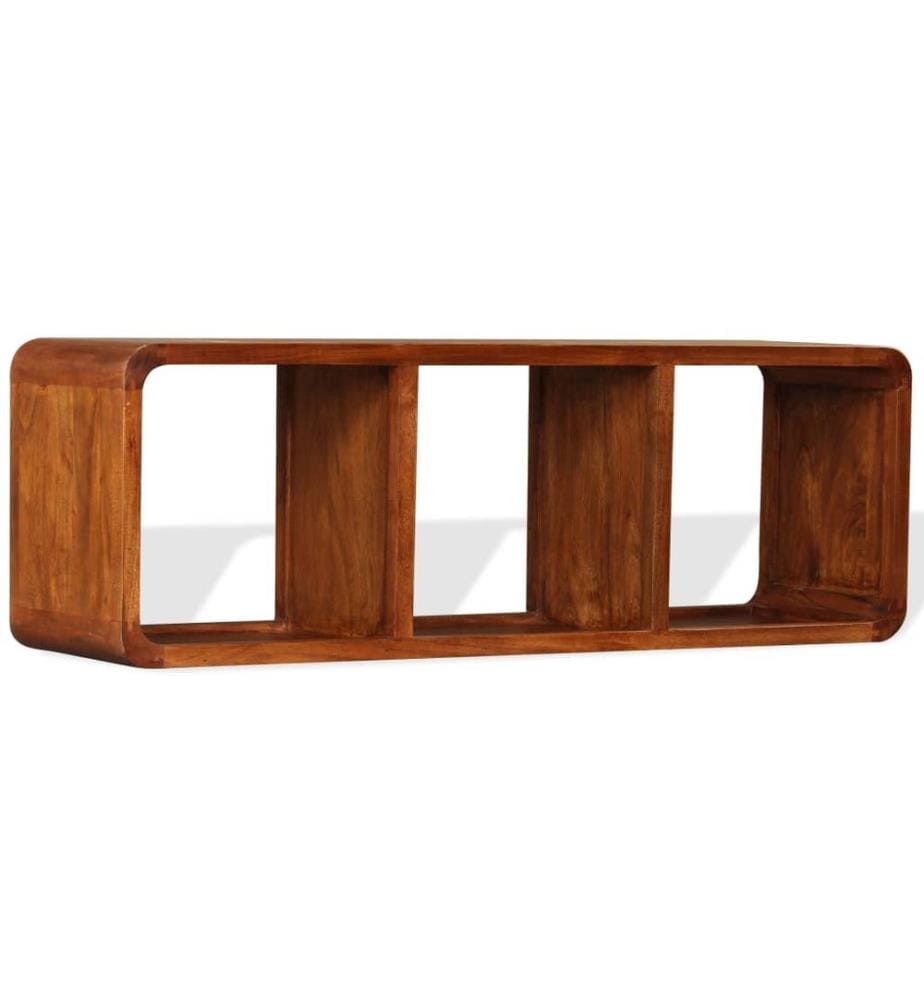 Meuble TV Bois massif avec finition miel 120 x 30 x 40 cm