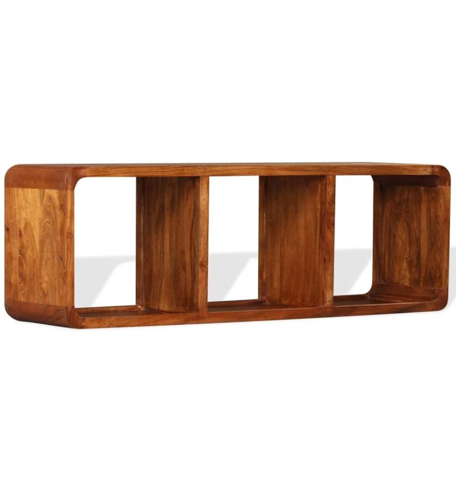 Meuble TV Bois massif avec finition miel 120 x 30 x 40 cm