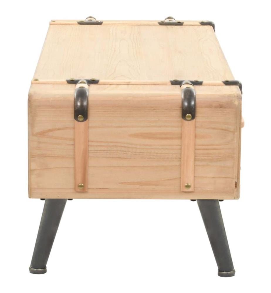 Meuble TV Bois de sapin massif 120x33x35 cm