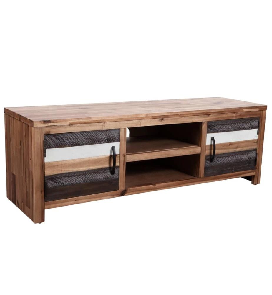Meuble TV bois massif d'acacia 120 x 35 x 40 cm
