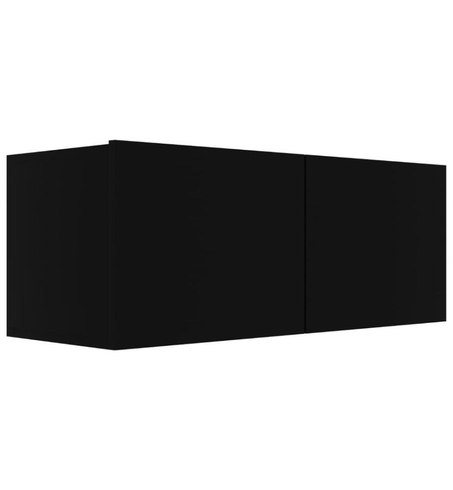 Meubles TV 3 pcs Noir Bois d'ingénierie