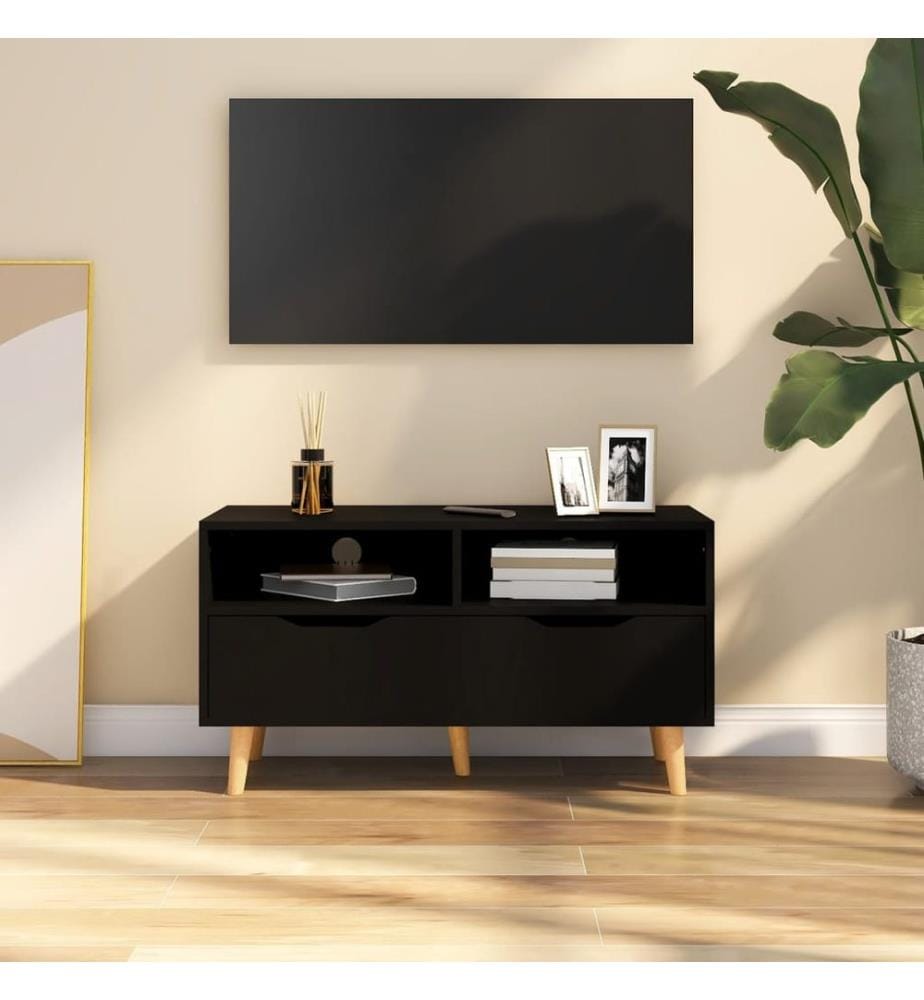 TV-Schrank Schwarz 90x40x48,5 cm Holzwerkstoff
