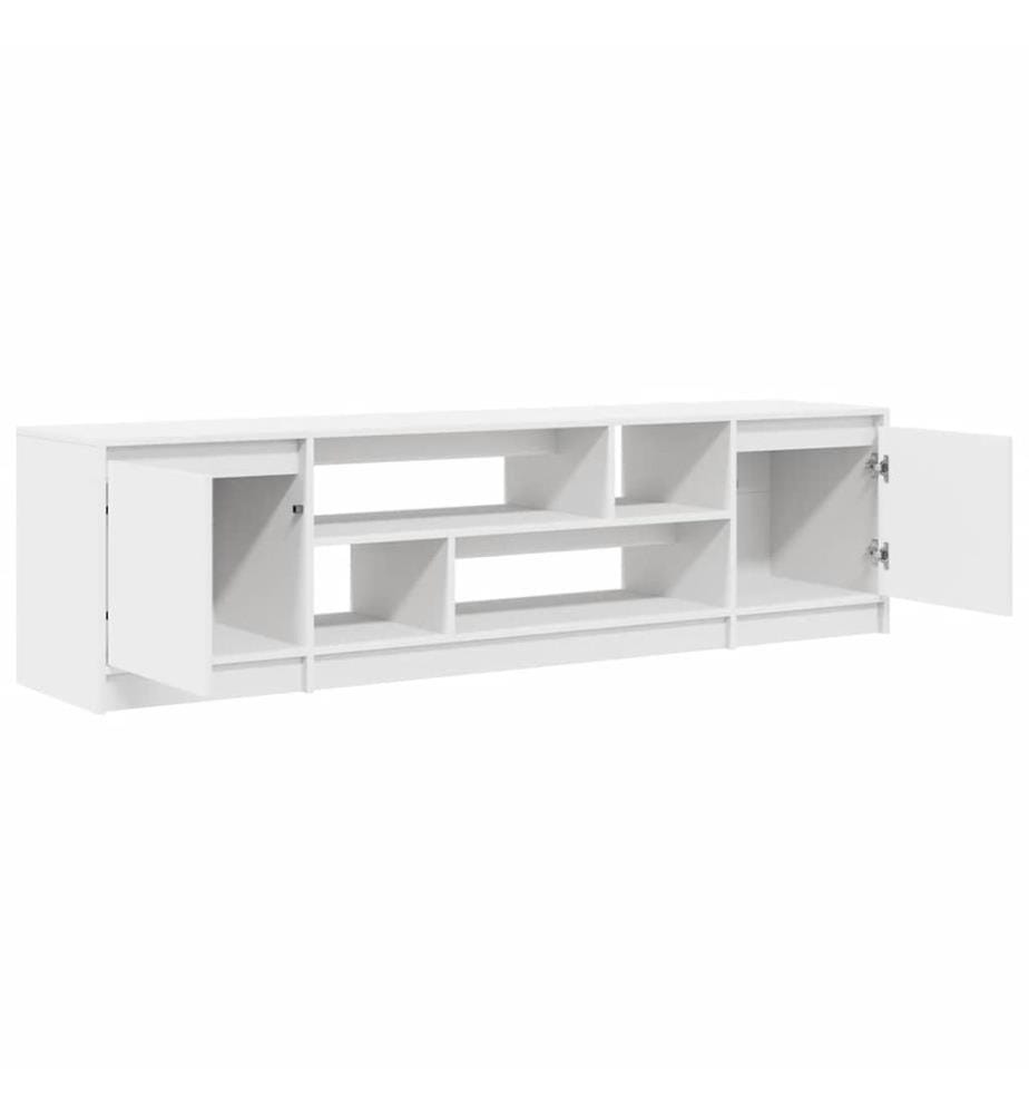 Meuble TV blanc 188,5x41x50 cm bois d'ingénierie