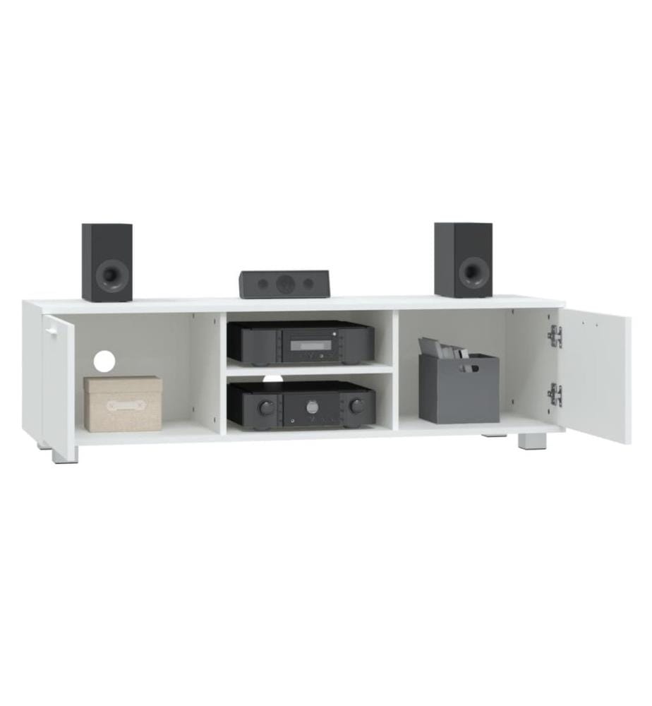 Meuble TV Blanc 140x40,5x35 cm Bois d'ingénierie