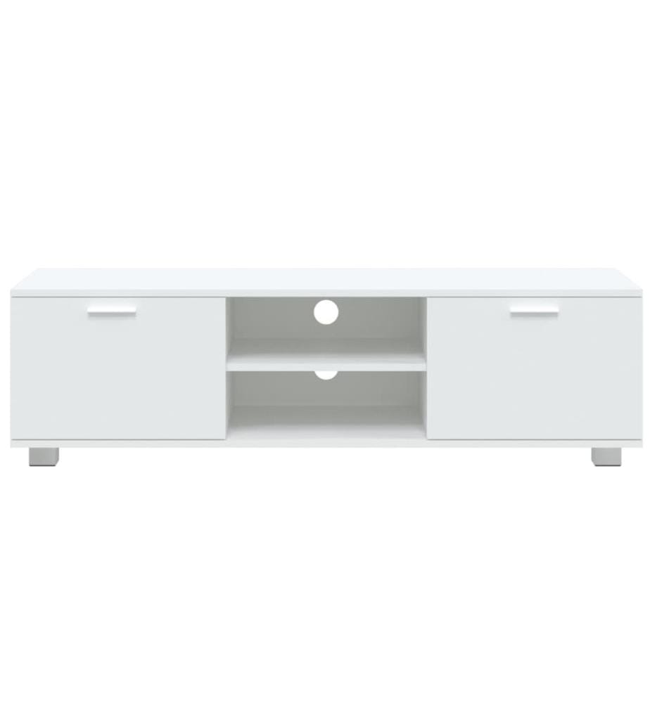Meuble TV Blanc 140x40,5x35 cm Bois d'ingénierie