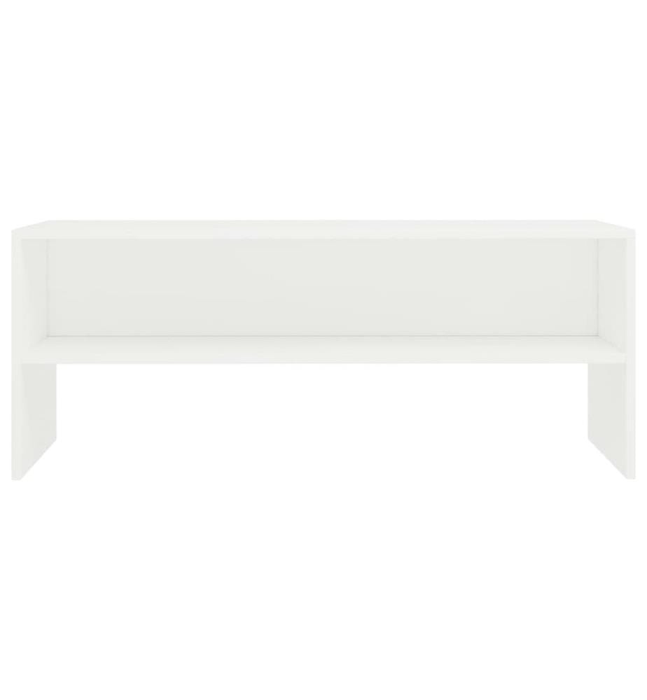 Meuble TV Blanc 100 x 40 x 40 cm Aggloméré