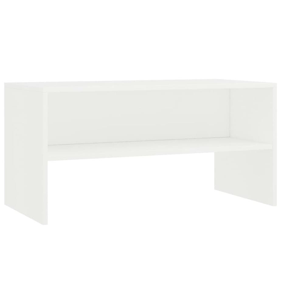 Meuble TV Blanc 80x40x40 cm Bois d'ingénierie