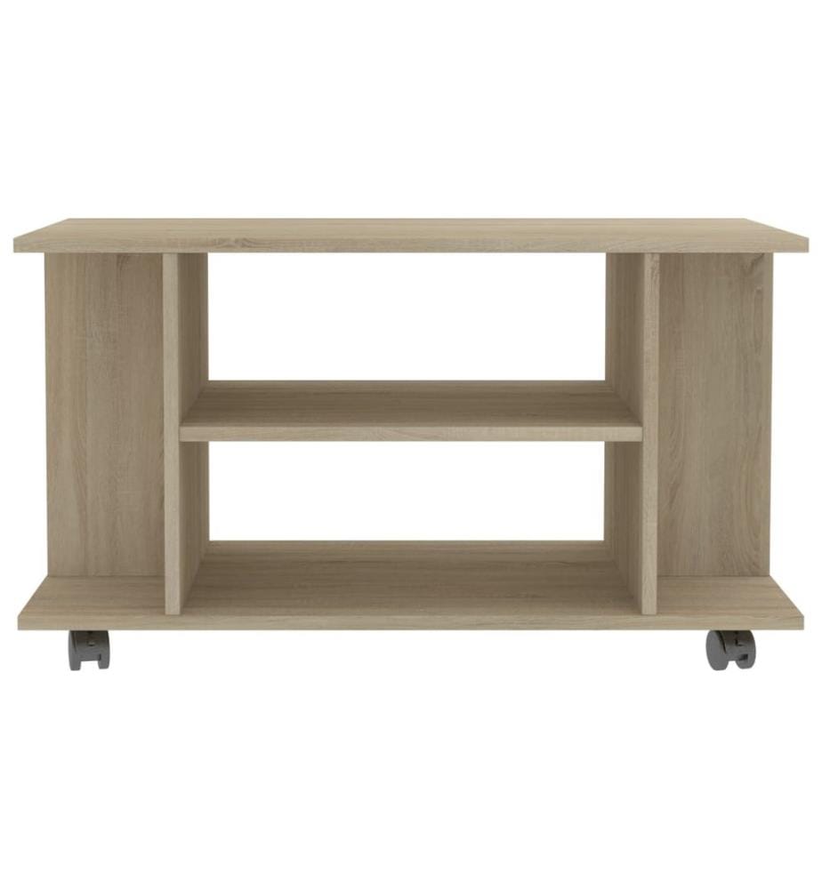 TV-Schrank mit Rollen Sonoma-Eiche 80x40x45 cm Holzwerkstoff