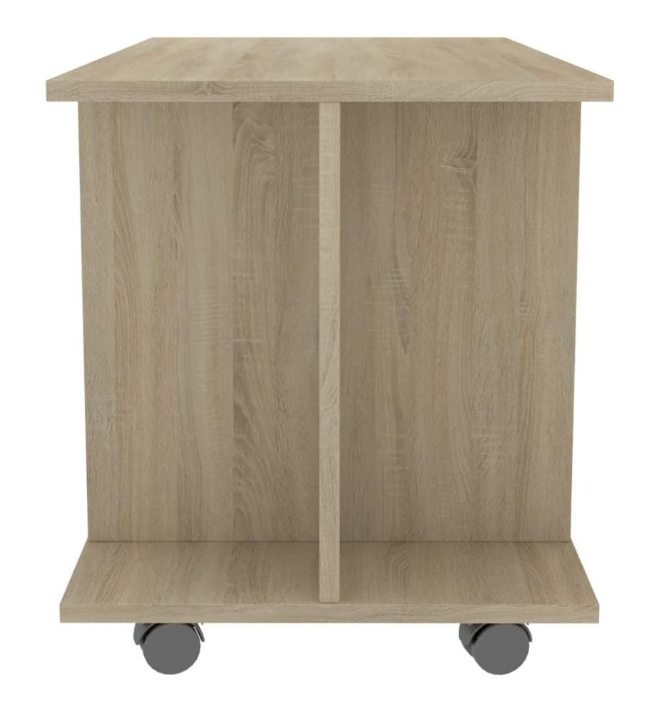 TV-Schrank mit Rollen Sonoma-Eiche 80x40x45 cm Holzwerkstoff