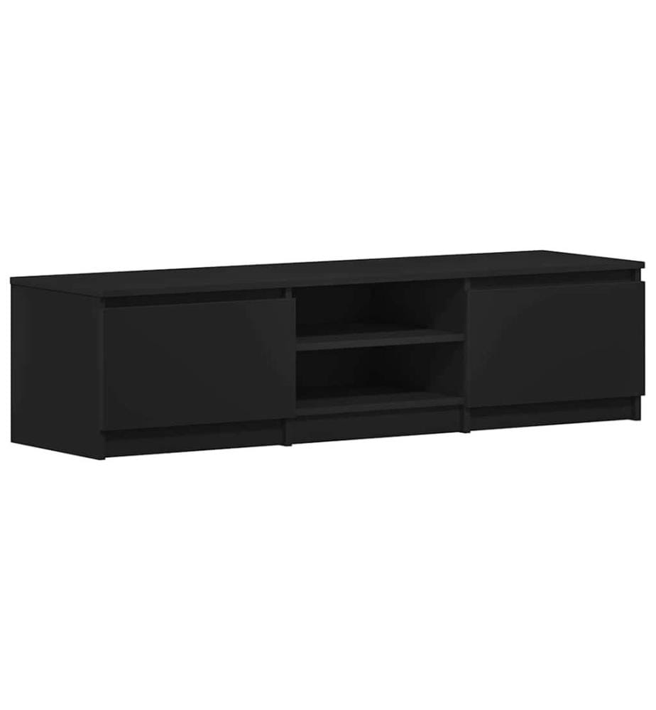 Meuble TV Noir 140x40x35,5 cm Bois d'ingénierie