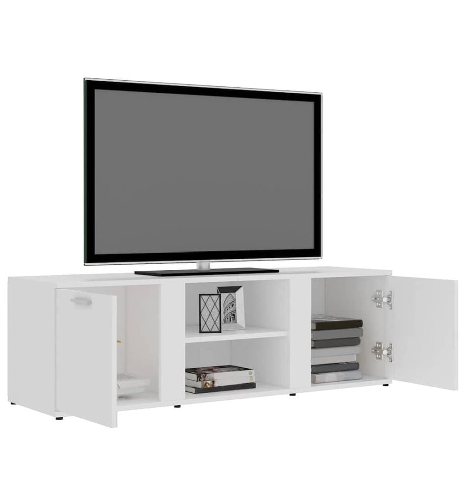 Meuble TV Blanc 120x34x37 cm Bois d'ingénierie