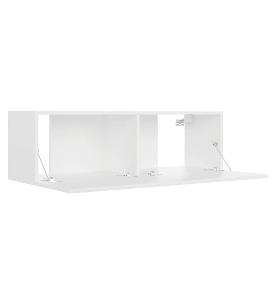 Meuble TV Blanc 100x30x30 cm Bois d'ingénierie
