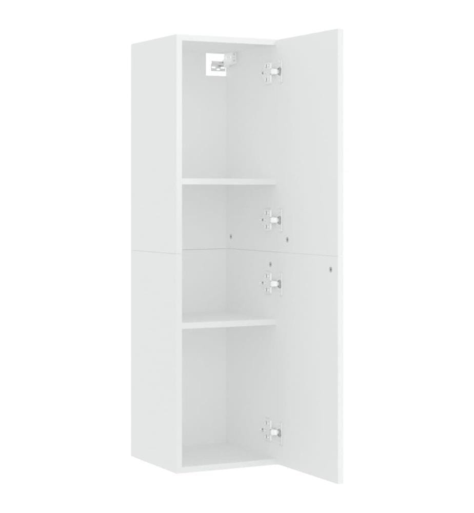 Meuble TV Blanc 30,5x30x110 cm Bois d'ingénierie