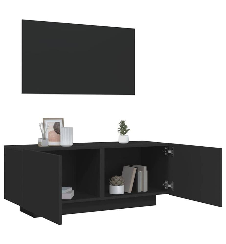 Meuble TV Noir 100x35x40 cm Bois d'ingénierie
