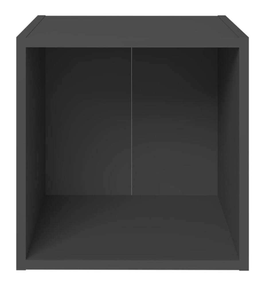 Meubles TV 2 pcs gris 37x35x37 cm bois d'ingénierie