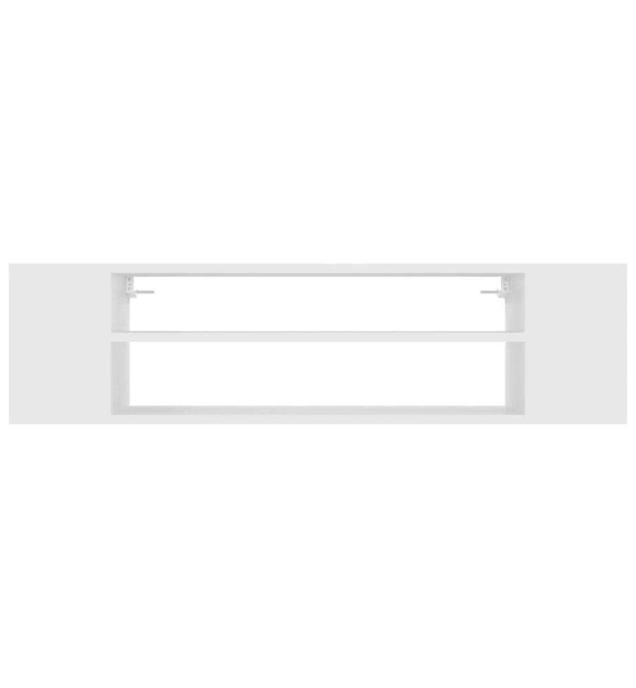 Meuble TV suspendu Blanc 100x30x26,5 cm Bois d'ingénierie
