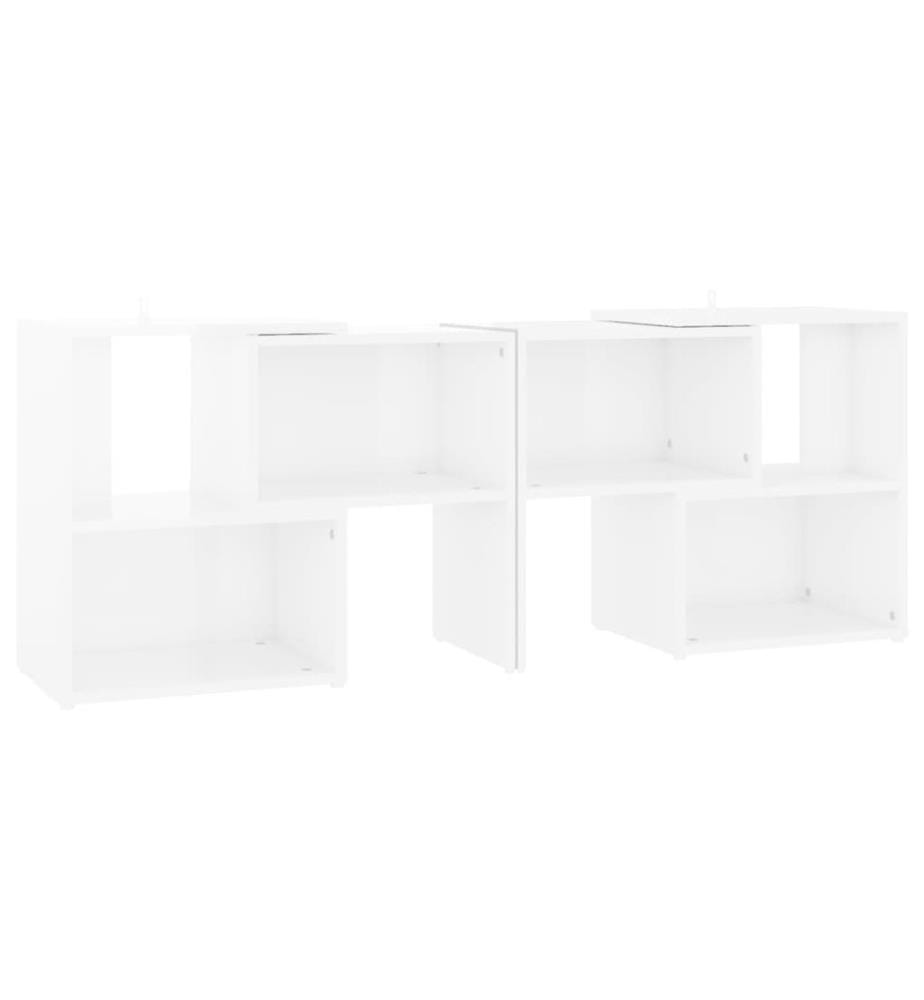 Meuble TV Blanc 104x30x52 cm Bois d'ingénierie