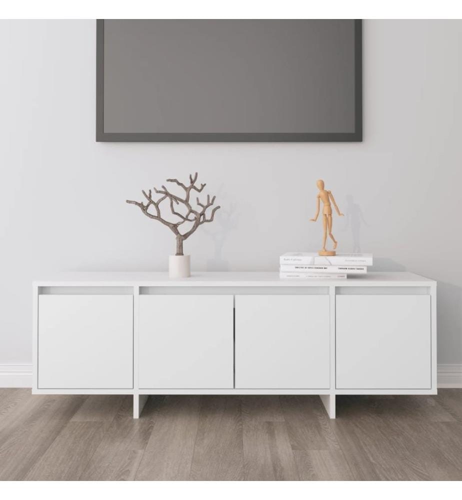 Meuble TV Blanc 120x30x40,5 cm Bois d'ingénierie