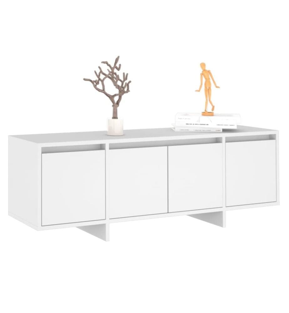 Meuble TV Blanc 120x30x40,5 cm Bois d'ingénierie
