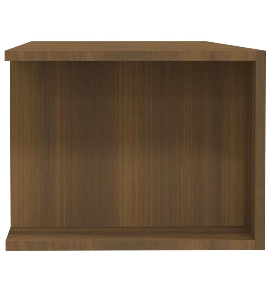 TV-Schrank mit LED-Leuchten Braun Eichen-Optik 135x39x30 cm
