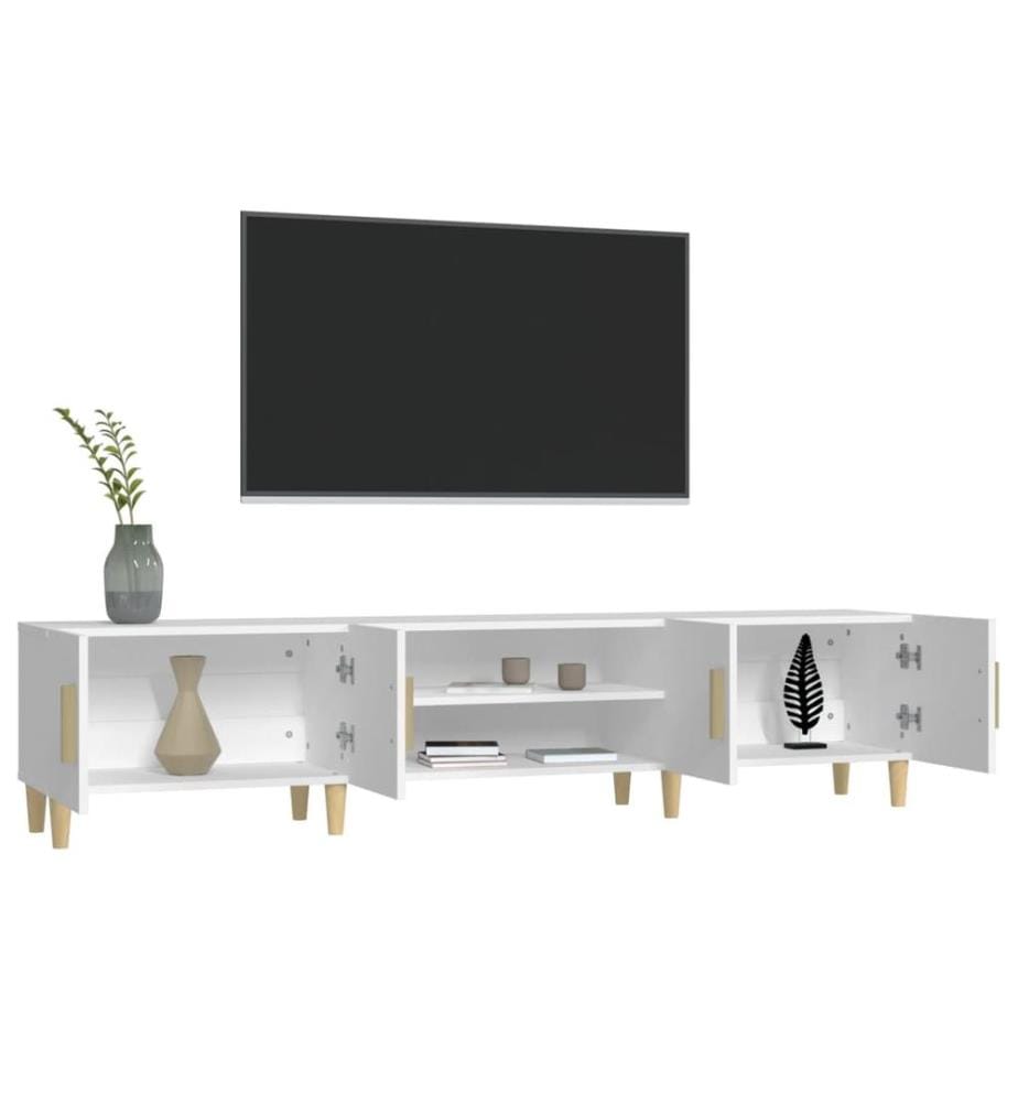 Meuble TV Blanc 180x31,5x40 cm Bois d'ingénierie