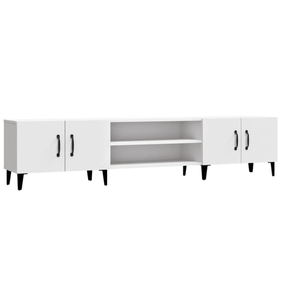 Meuble TV Blanc 180x31,5x40 cm Bois d'ingénierie