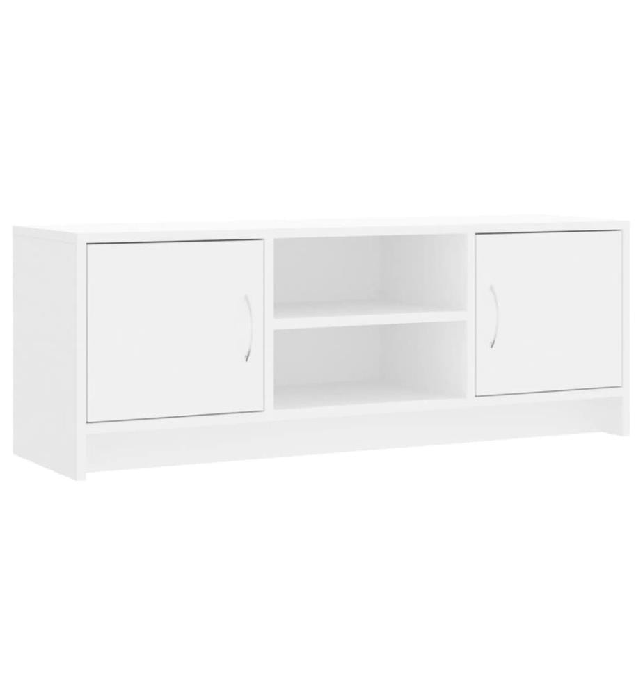 Meuble TV blanc 102x30x37,5 cm bois d'ingénierie