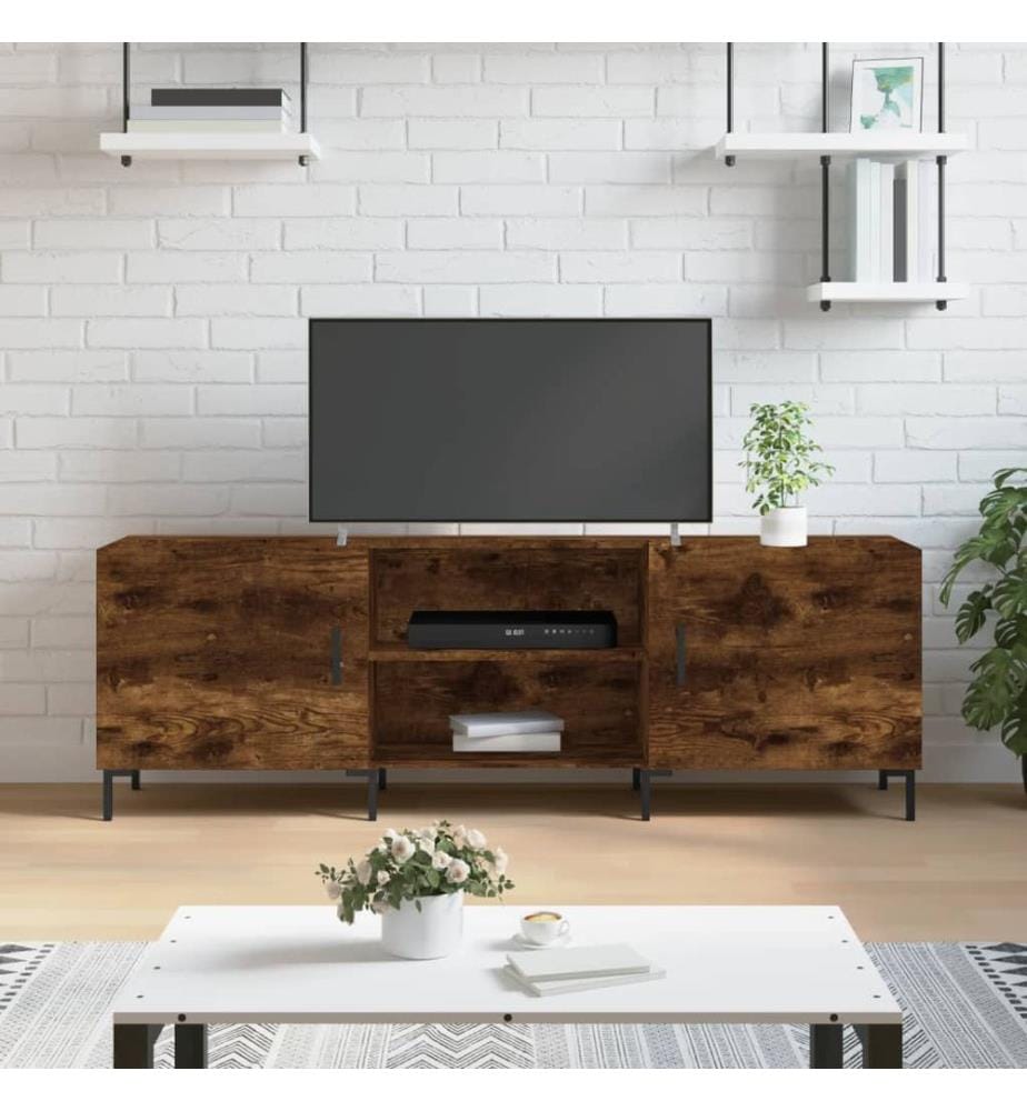 TV-Schrank Räuchereiche 150x30x50 cm Holzwerkstoff