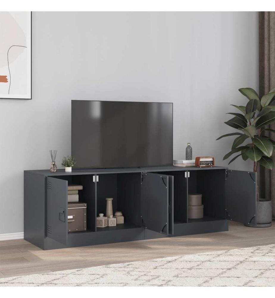 Meubles TV 2 pcs anthracite 67x39x44 cm acier