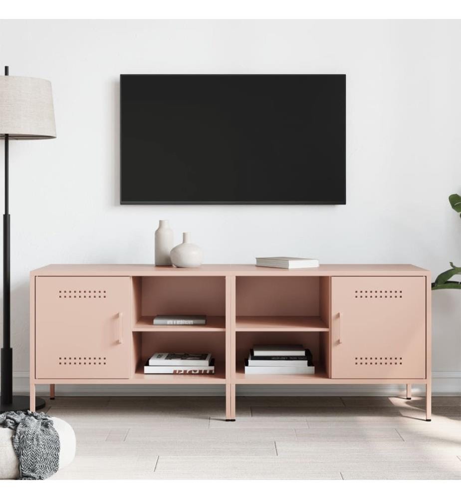 TV-Schränke 2 Stk. Rosa 68x39x50,5 cm Stahl