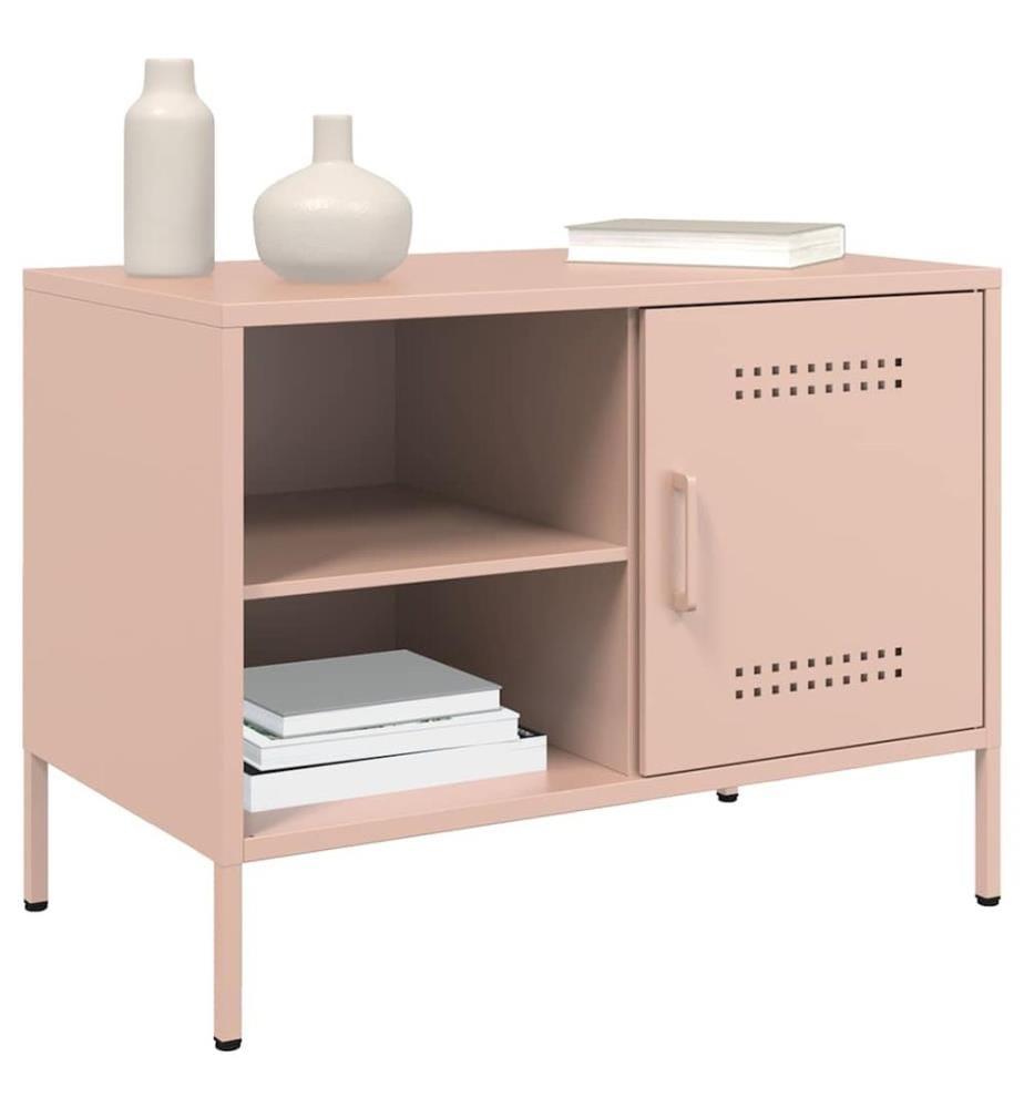 TV-Schränke 2 Stk. Rosa 68x39x50,5 cm Stahl