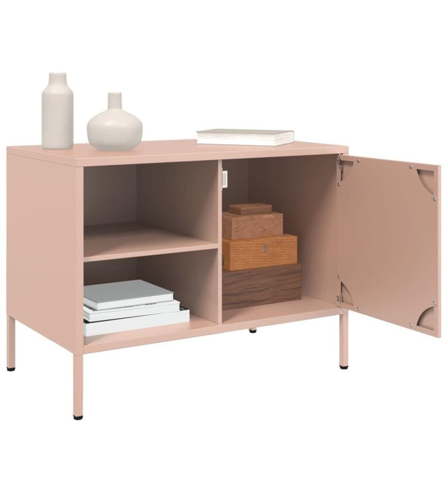 TV-Schränke 2 Stk. Rosa 68x39x50,5 cm Stahl