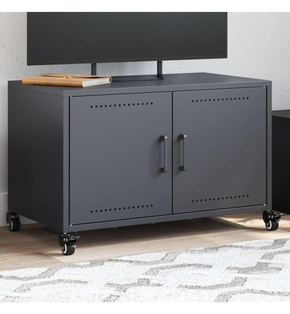 TV-Schrank Anthrazit 68x39x43,5 cm Stahl