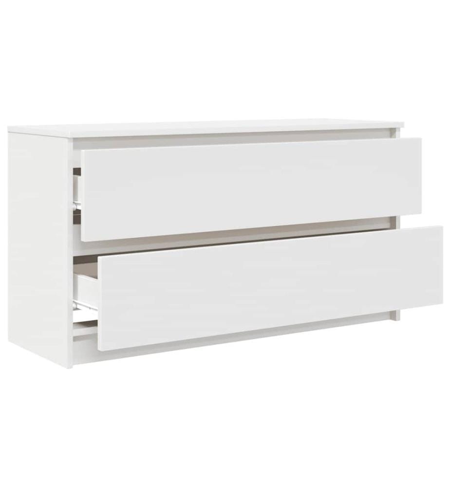 Meuble TV blanc 100x35x54 cm bois d'ingénierie