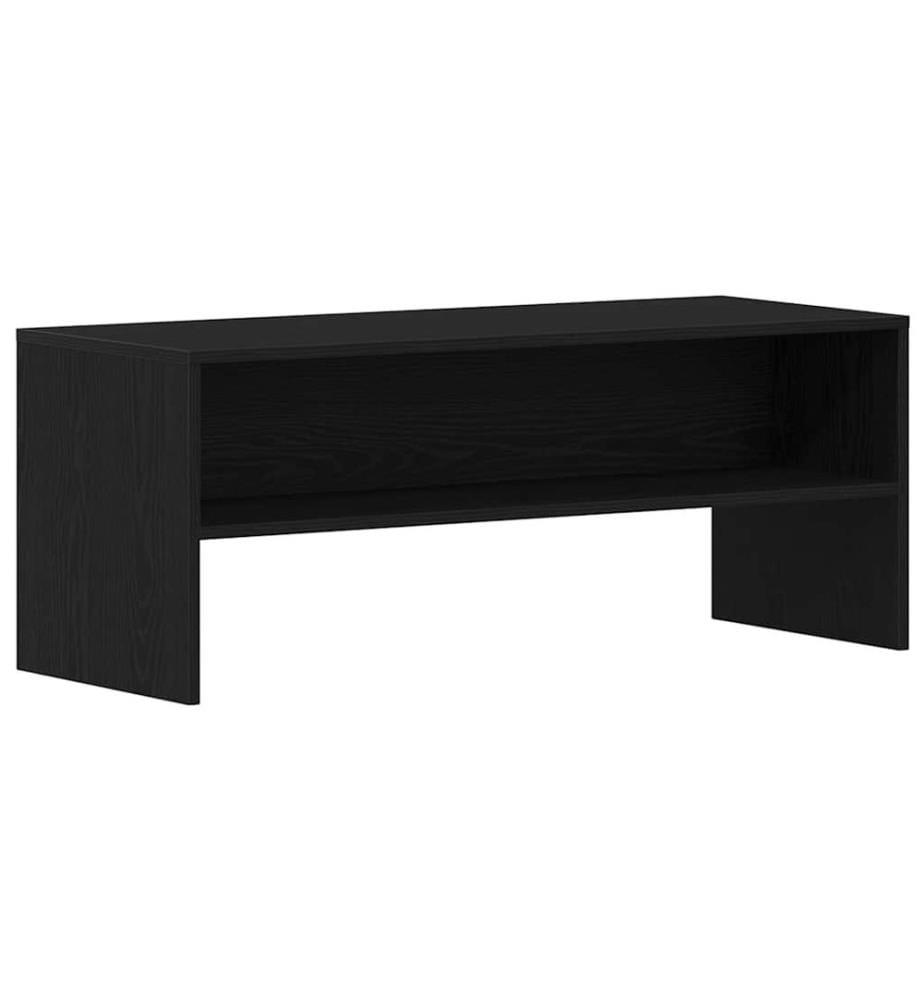 Meuble TV chêne noir 100x40x40 cm bois d'ingénierie