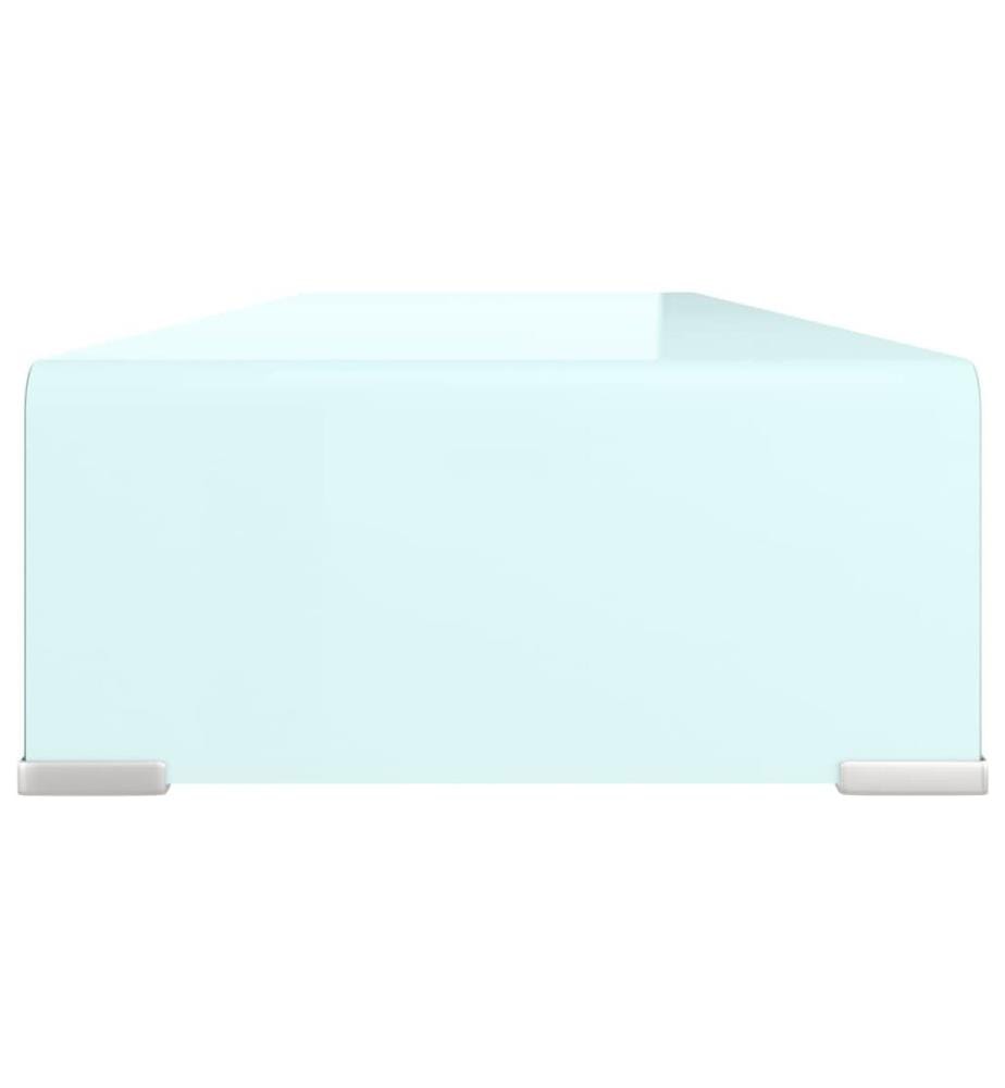 Meuble TV/Support pour moniteur 90x30x13 cm verre vert