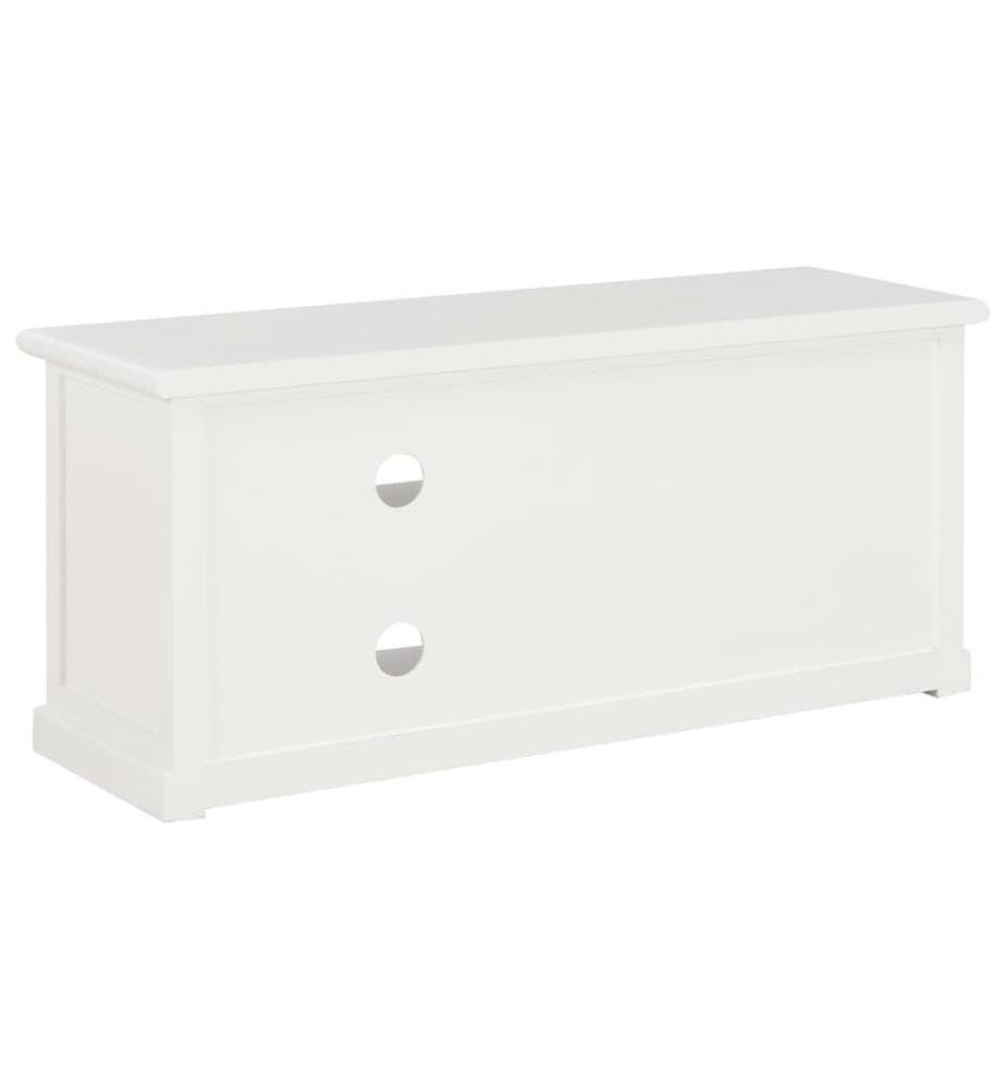 Meuble TV Blanc 90x30x40 cm Bois
