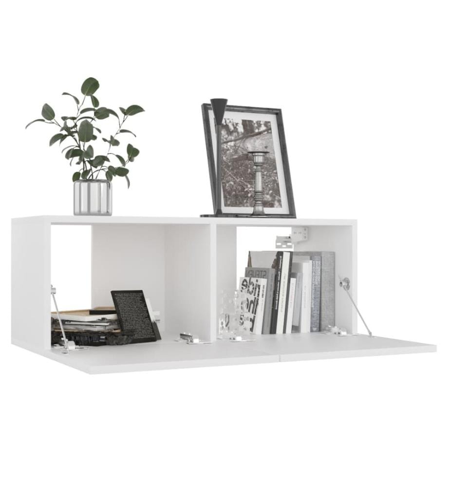 Meubles TV 4 pcs Blanc 80x30x30 cm Bois d'ingénierie