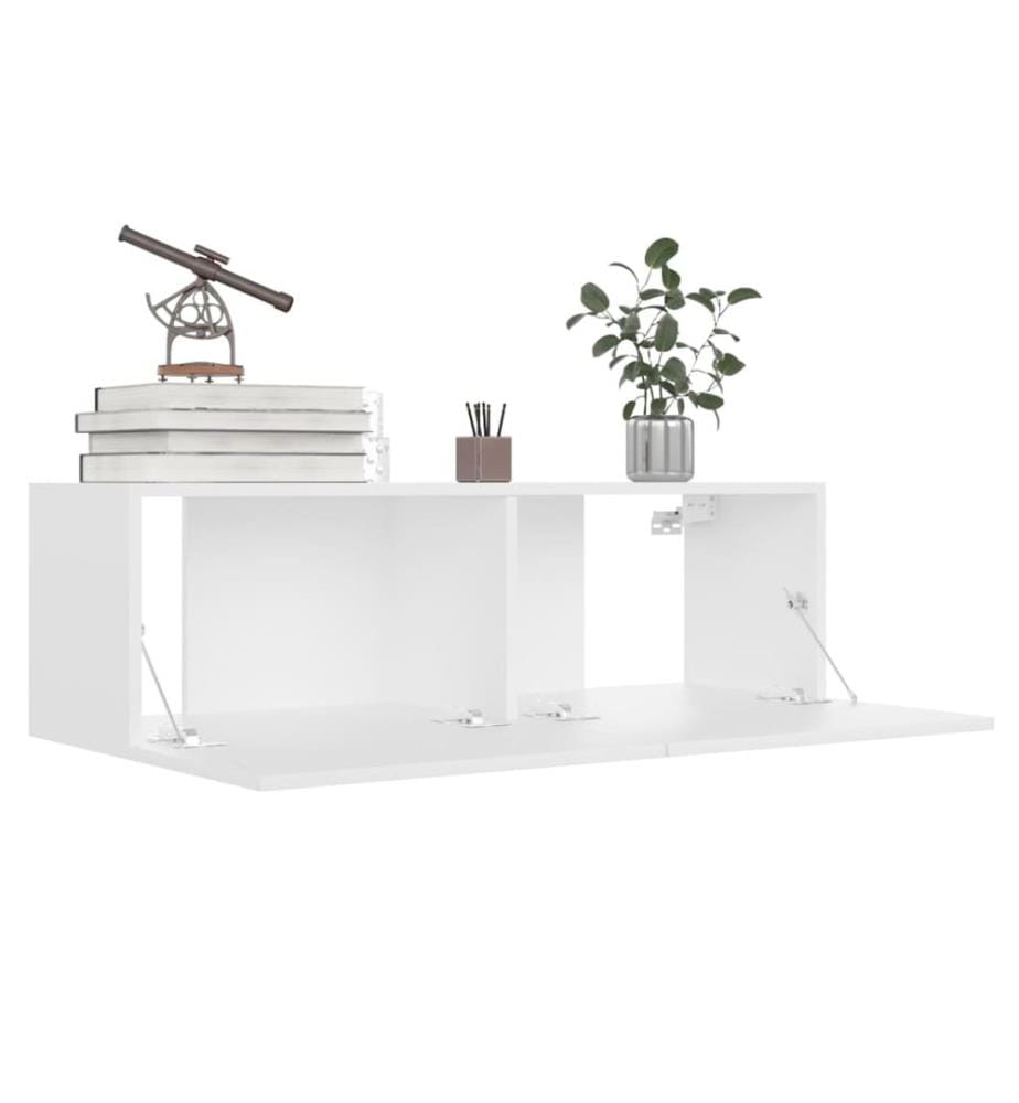Meubles TV 4 pcs Blanc 100x30x30 cm Bois d'ingénierie