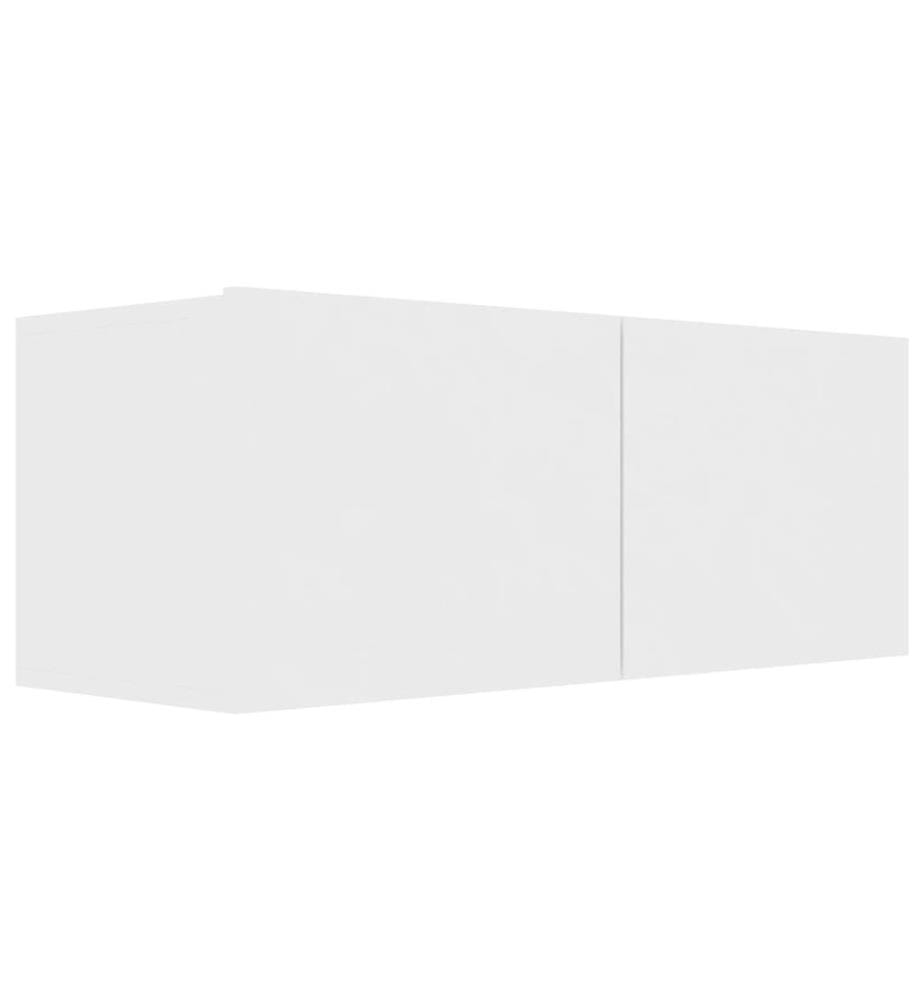 Ensemble de meubles TV 2 pcs Blanc Bois d'ingénierie
