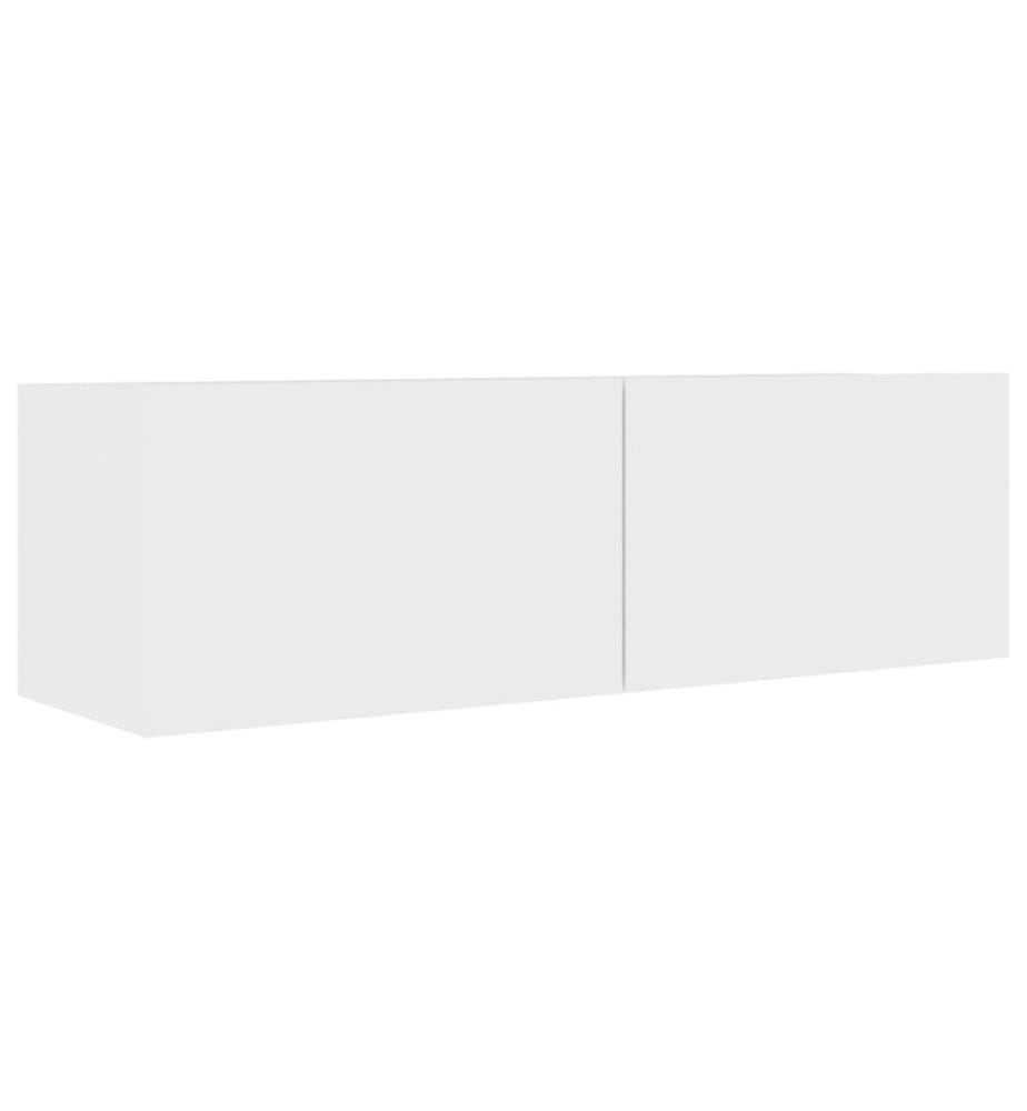Ensemble de meubles TV 2 pcs Blanc Bois d'ingénierie