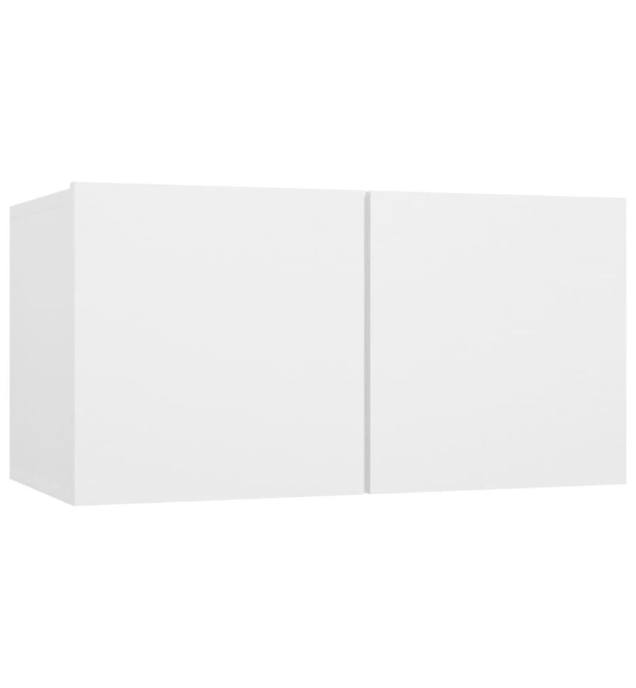 Ensemble de meuble TV 7 pcs Blanc Bois d'ingénierie