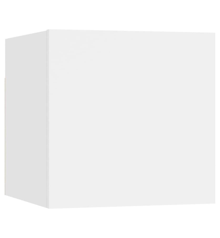 Ensemble de meuble TV 7 pcs Blanc Bois d'ingénierie