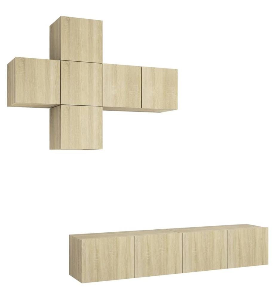 Ensemble de meubles TV 7 pcs Chêne sonoma Bois d'ingénierie