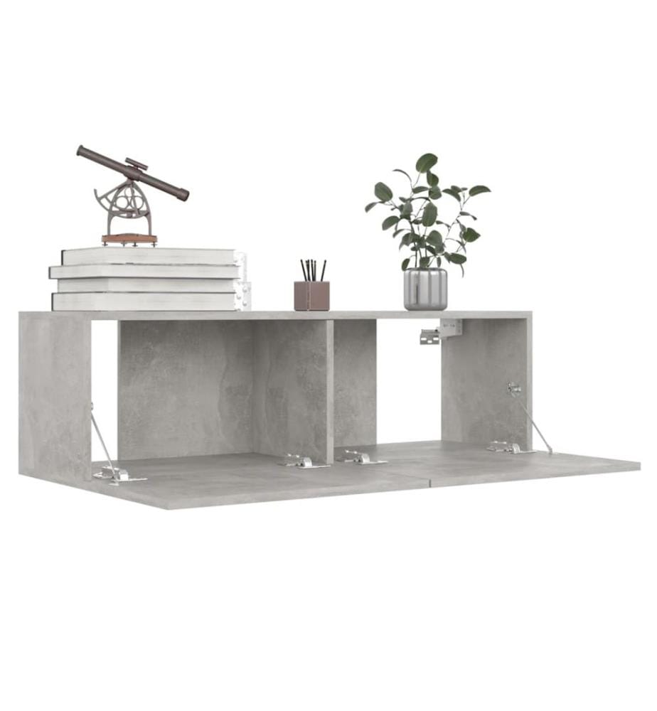 Ensemble de meubles TV 8 pcs Gris béton Bois d'ingénierie