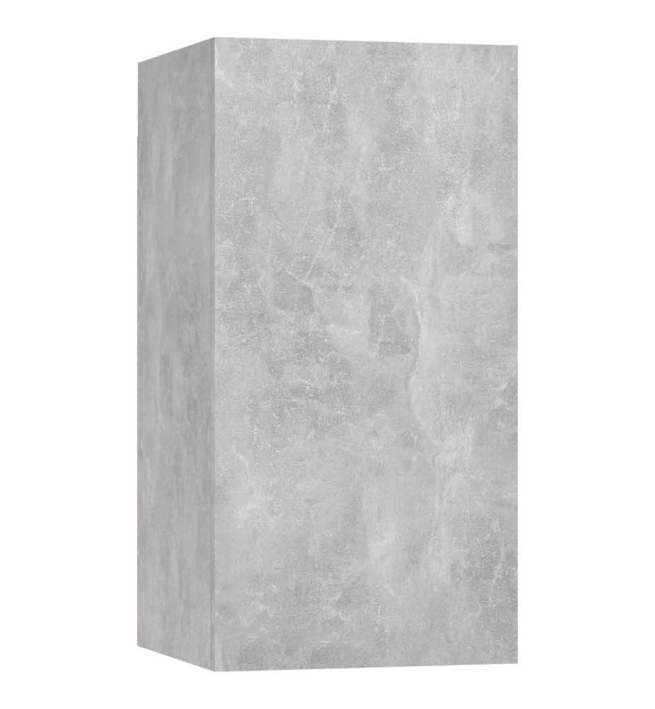Ensemble de meubles TV 5 pcs Gris béton Bois d'ingénierie