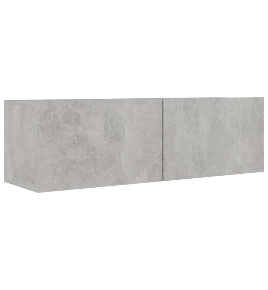 Ensemble de meubles TV 7 pcs Gris béton Bois d'ingénierie