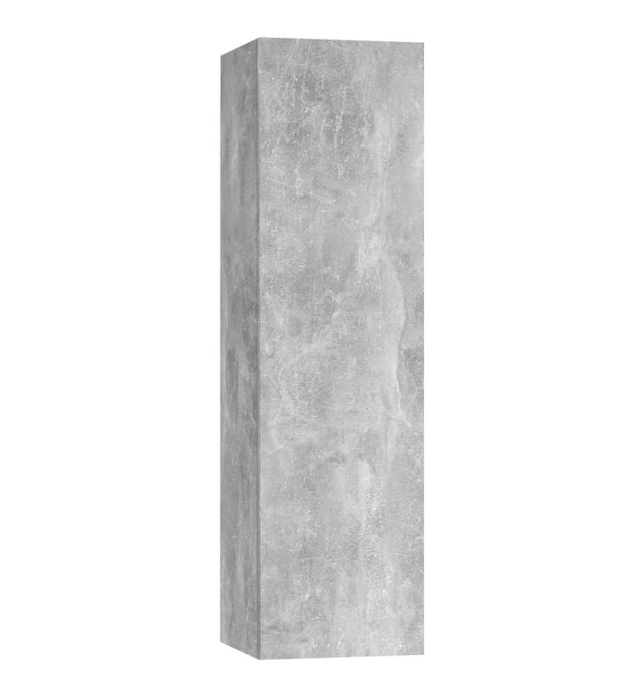 Ensemble de meuble TV 4 pcs Gris béton Bois d'ingénierie